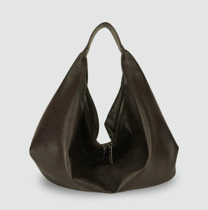 Sac à main pour femme Pauline en cuir synthétique avec doublure en nylon et poche zippée – 43 x 35 x 32 cm, élégant et pratique