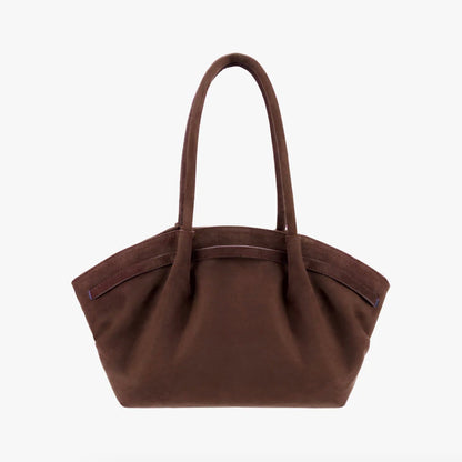 Vegan Suede Handbag for Women – Elegant, Spacious, and Durable with Adjustable Shoulder Strap