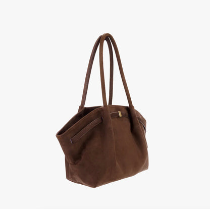 Vegan Suede Handbag for Women – Elegant, Spacious, and Durable with Adjustable Shoulder Strap