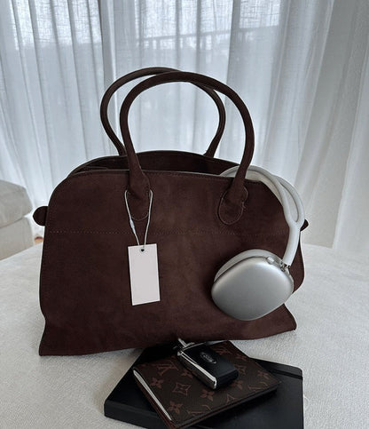 Sac à main en cuir suédé végétalien pour femme – Sac d'épaule élégant et pratique pour un usage quotidien, dimensions 38x28x23 cm