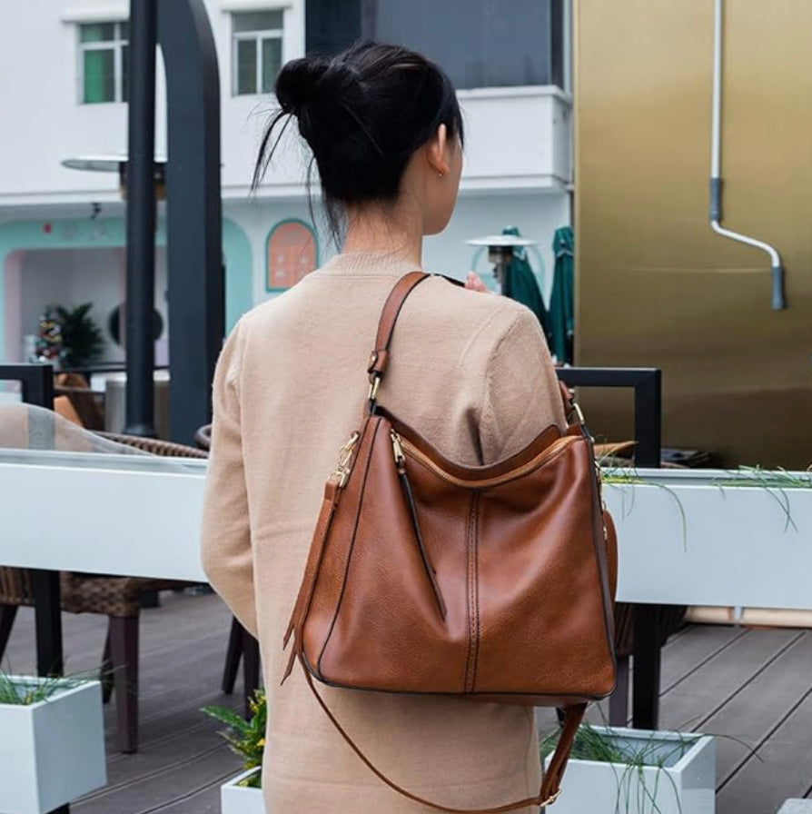 2 in 1 PU Leather Handbag for Women – Elegant and Practical, Dimensions 35x28x13 cm, Ideal for Daily Use and Outings