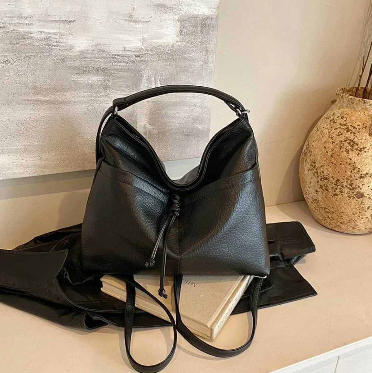2 in 1 Women's Jade Handbag – Versatile Bag Chic Backpack in Synthetic Leather with Adjustable Shoulder Strap