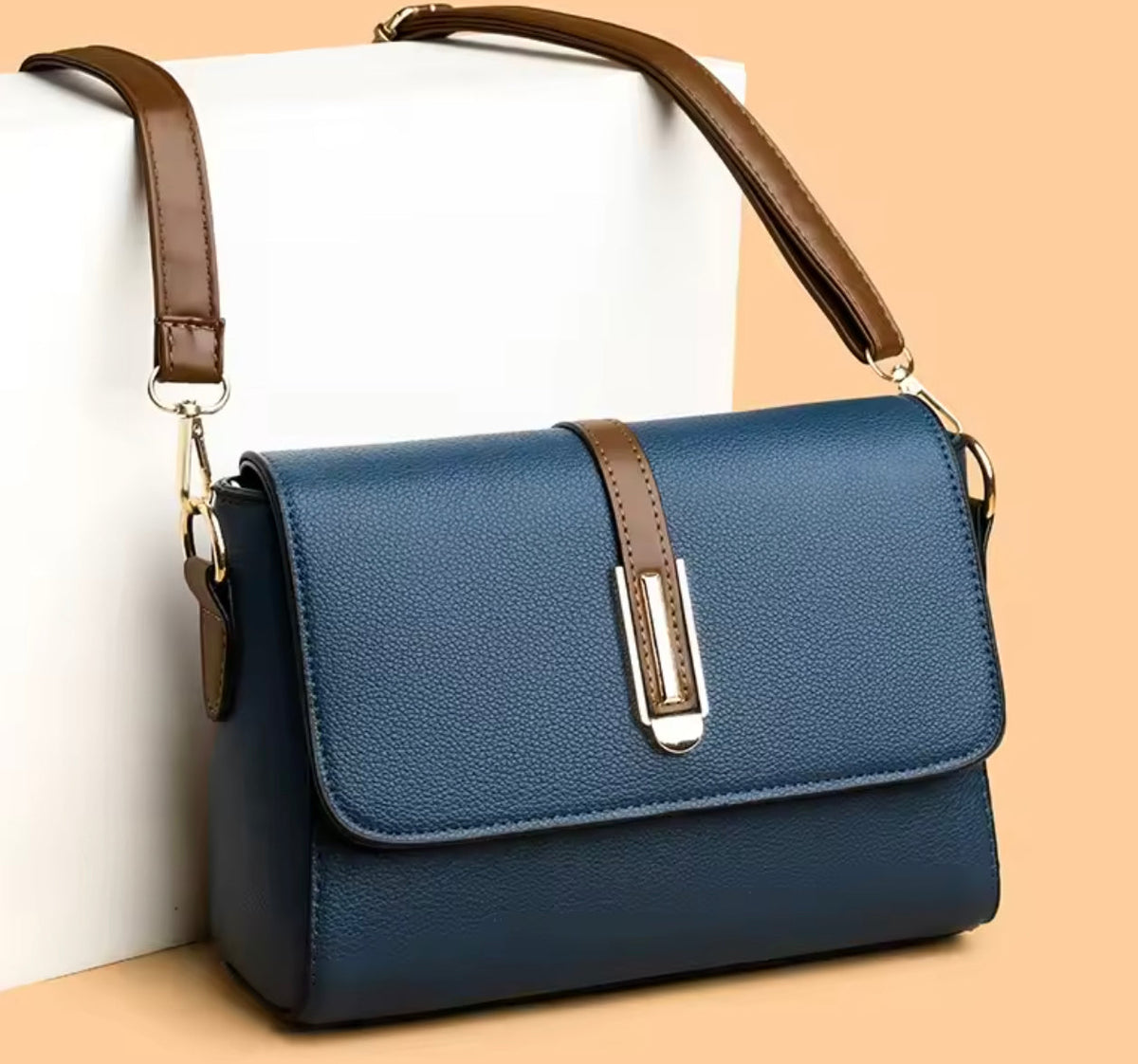 Women's Natacha Shoulder Bag in Synthetic Leather – Elegant and Practical, Adjustable Shoulder Strap, Compact and Spacious