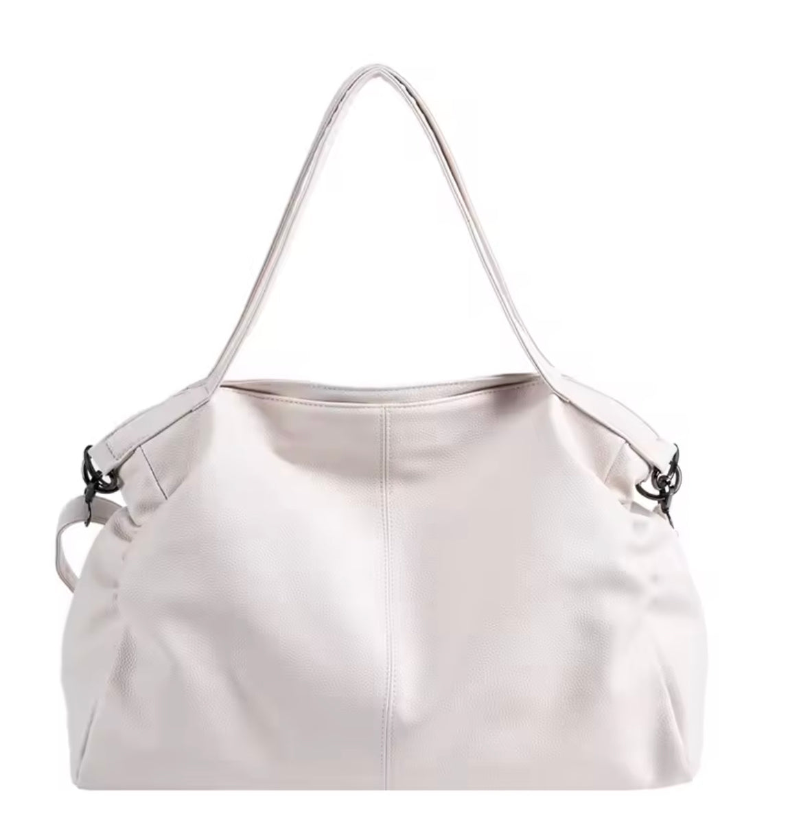 Large Women's Leather Handbag with Multiple Pockets, Adjustable Shoulder Strap – Elegant and Spacious Black or Brown