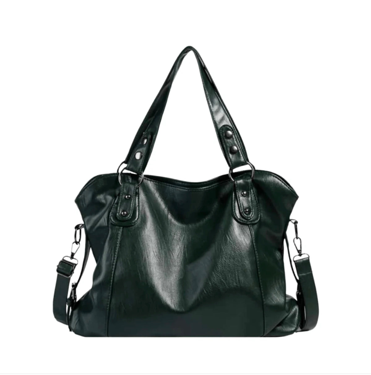 Elegant Vegan Leather Women's Handbag with Adjustable Shoulder Strap – 5 Colors Available, 40x28x11 cm
