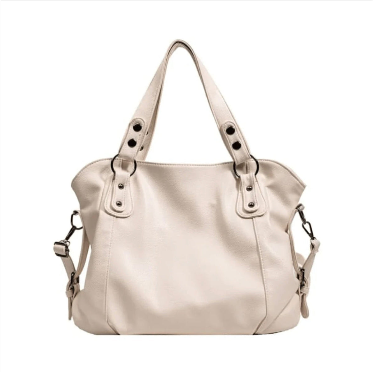 Elegant Vegan Leather Women's Handbag with Adjustable Shoulder Strap – 5 Colors Available, 40x28x11 cm