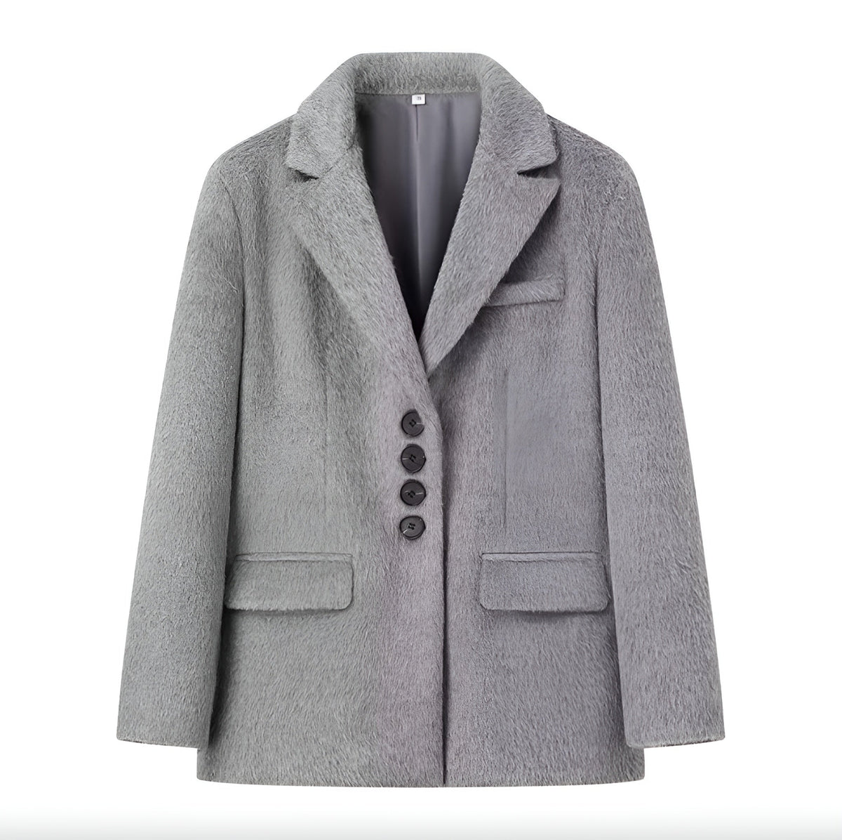 Veste blazer pour femme en polyester à fausse fourrure