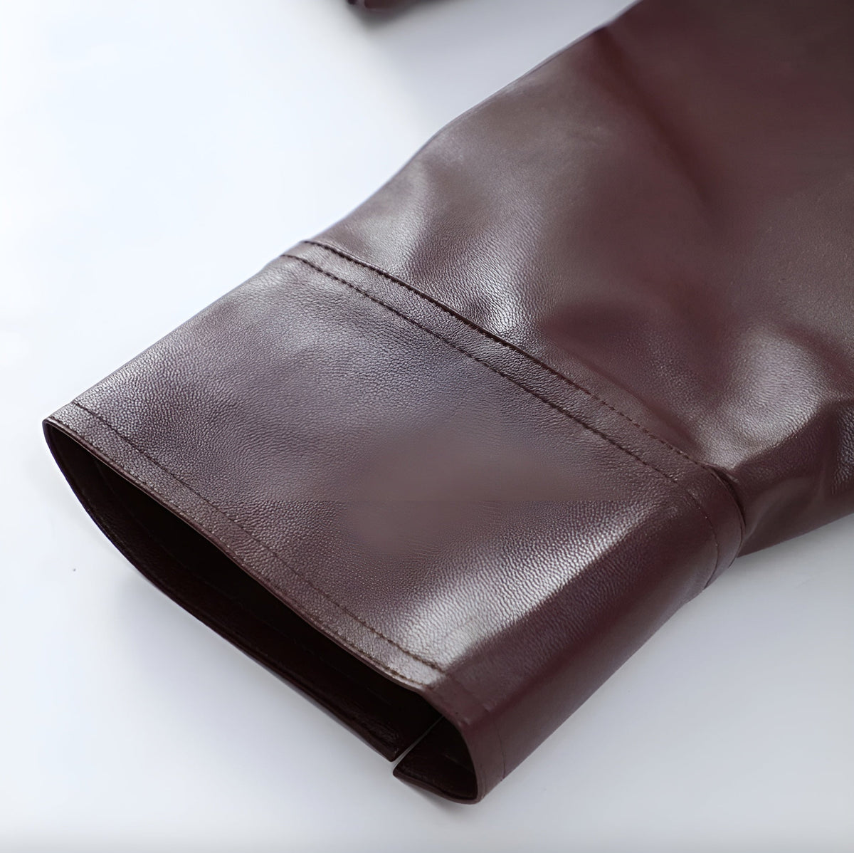 Veste aviateur élégante pour femme en cuir synthétique avec taille élastique – Style moderne et polyvalent