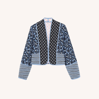 Veste réversible pour femme bleue/rose taille M en polyester matelassé