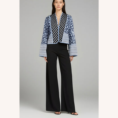 Veste réversible pour femme bleue/rose taille M en polyester matelassé