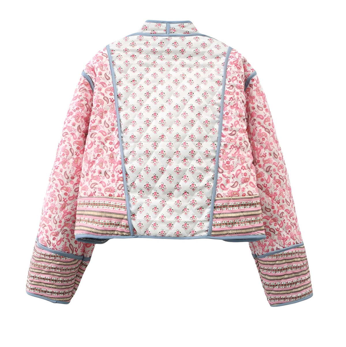 Veste réversible pour femme bleue/rose taille M en polyester matelassé