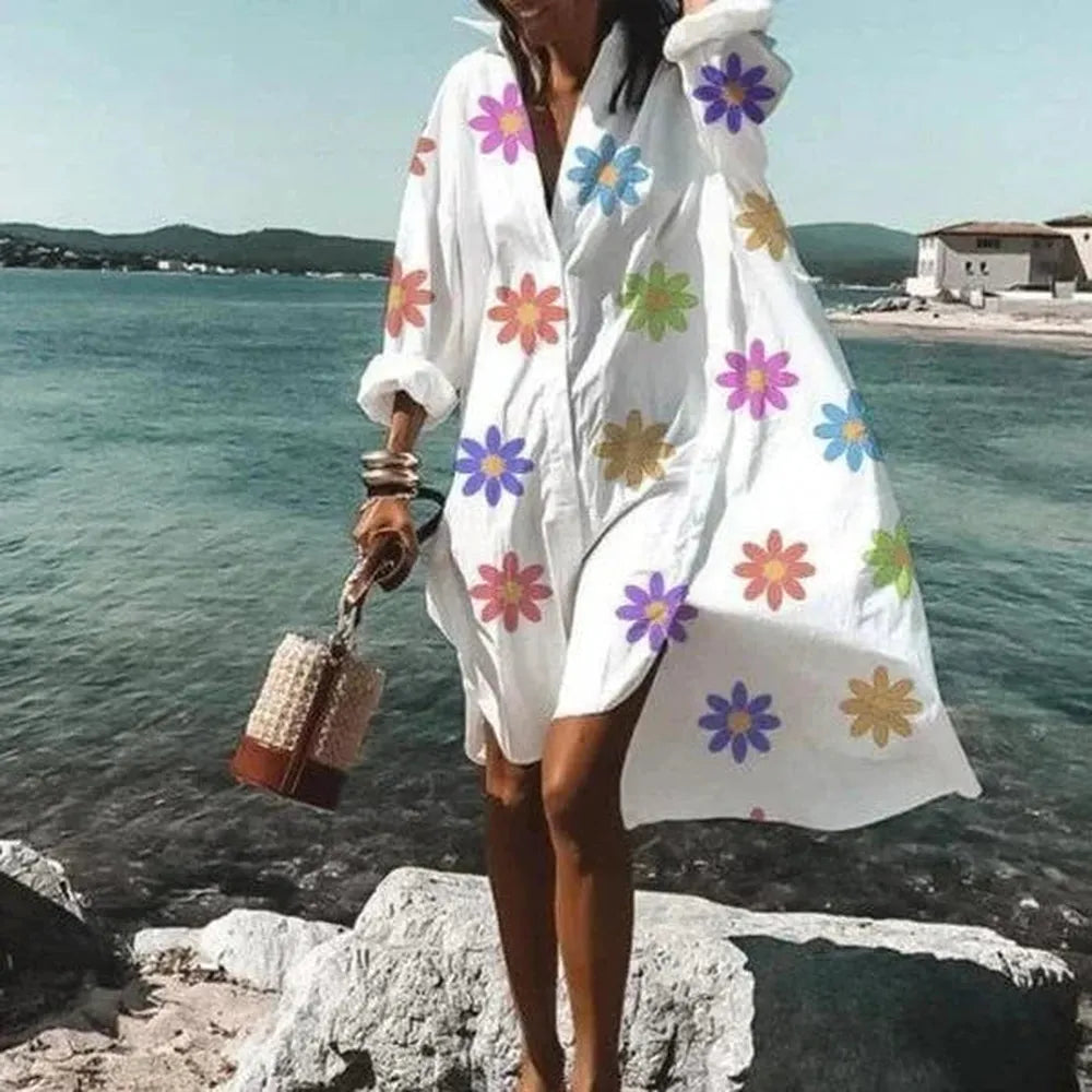 Robe d'été longue blanche élégante pour femme – Sophistiquée et confortable pour toutes les occasions
