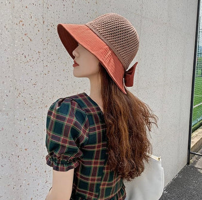Women's Lightweight Straw Hat with Sun Protection – Elegant Summer Boater Hat