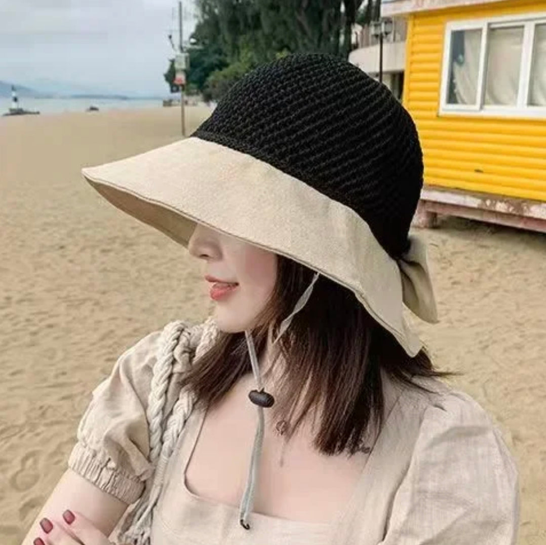 Women's Lightweight Straw Hat with Sun Protection – Elegant Summer Boater Hat