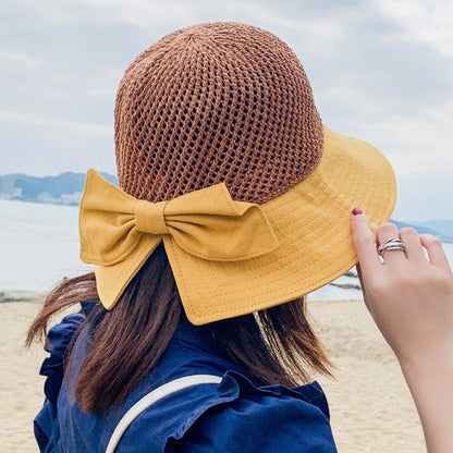 Women's Lightweight Straw Hat with Sun Protection – Elegant Summer Boater Hat