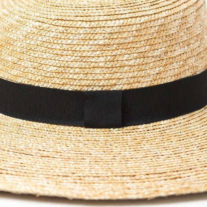 Women's Adjustable Straw Hat – Summer Elegance with Sun Protection, Head Circumference 54-59 cm