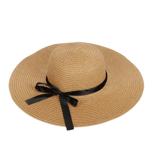 Adjustable Straw Hat for Women with Sun Protection – 12 cm Wide Brim, Summer Comfort