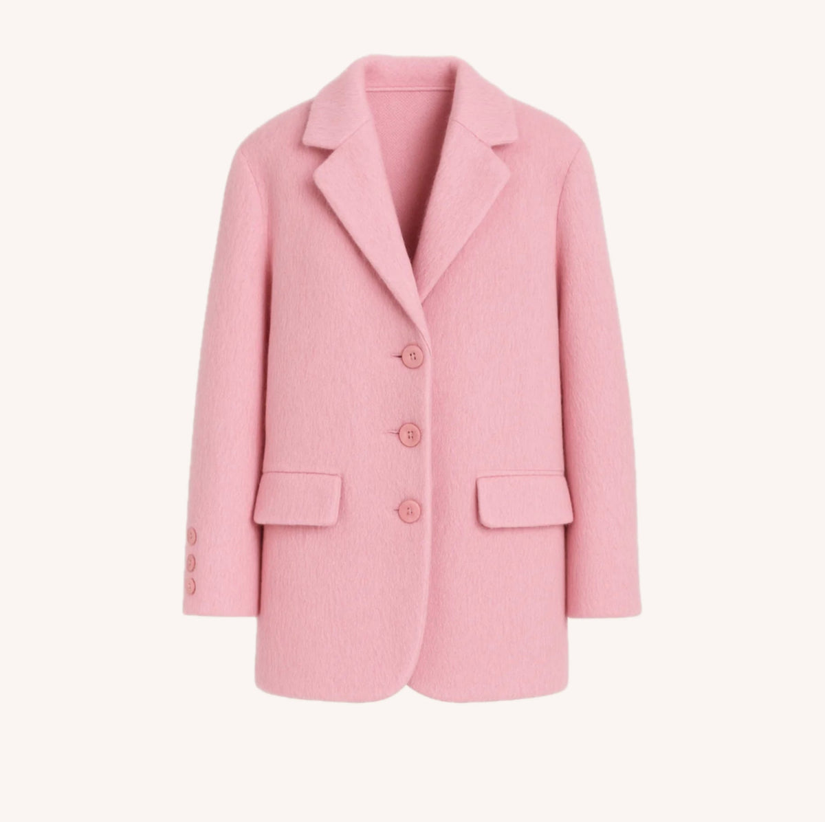 Veste blazer pour femme en polyester à fausse fourrure