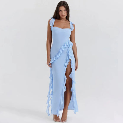 Robe longue élégante et fluide pour femme - Élégance naturelle pour toutes les occasions, tissu doux et confortable