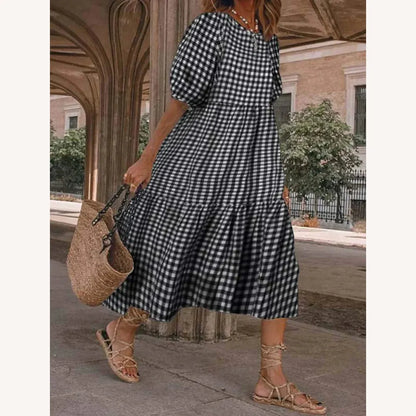 Robe longue élégante pour femme en coton, confortable et polyvalente – Idéale pour toutes les occasions
