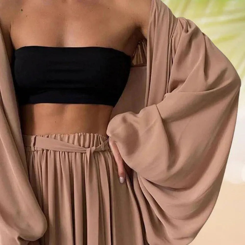 Ensemble élégant pour femme 3 pièces en tissu de haute qualité – Polyvalent et confortable pour toutes les occasions