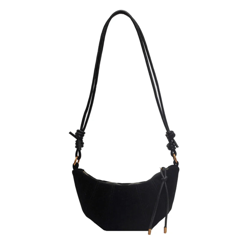 Sac à bandoulière en cuir noir pour femme - Élégant et pratique pour les sorties quotidiennes, taille idéale 25x20x10 cm