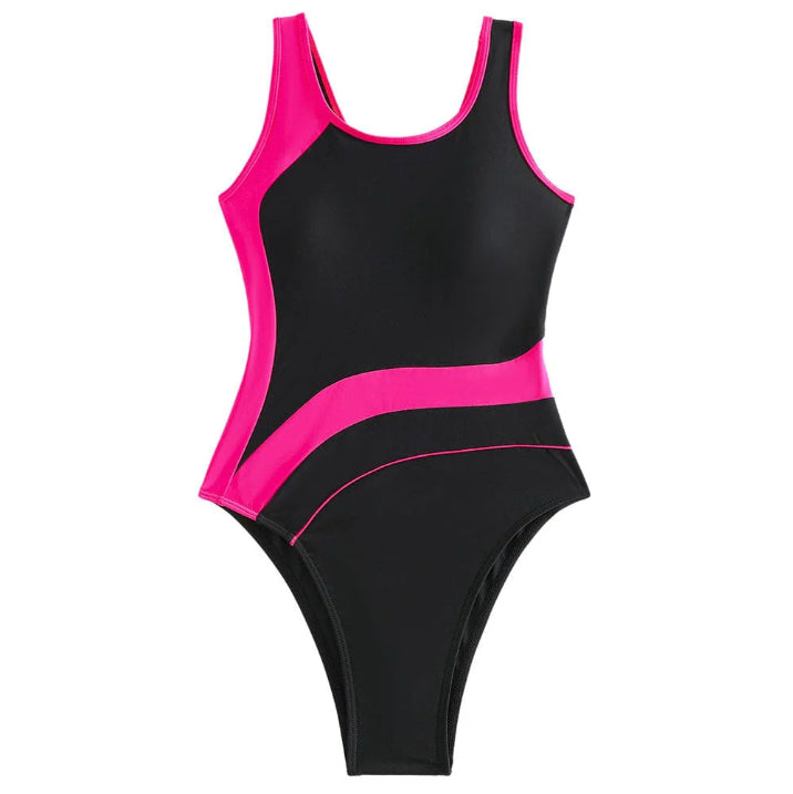 Maillot de bain une pièce sportif en nylon pour femme avec détails bohèmes – Élégance et confort pour l'été