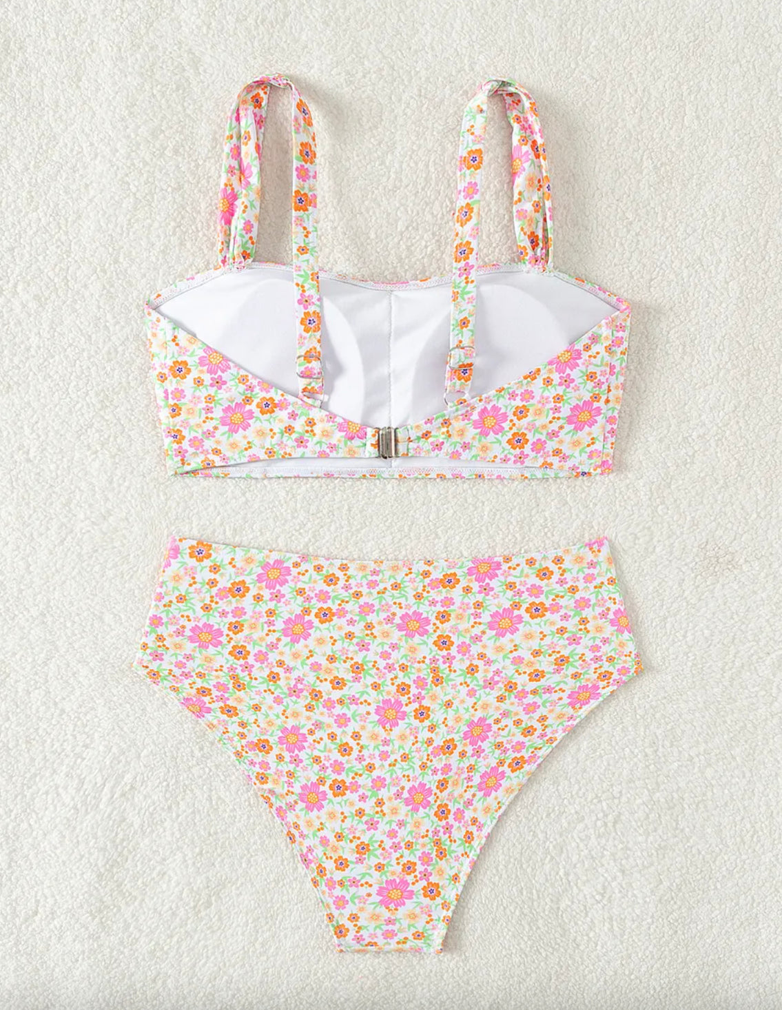 Maillot de bain taille haute pour femme Bohème Fleur avec motif floral – Maillot élégant et confortable pour l'été