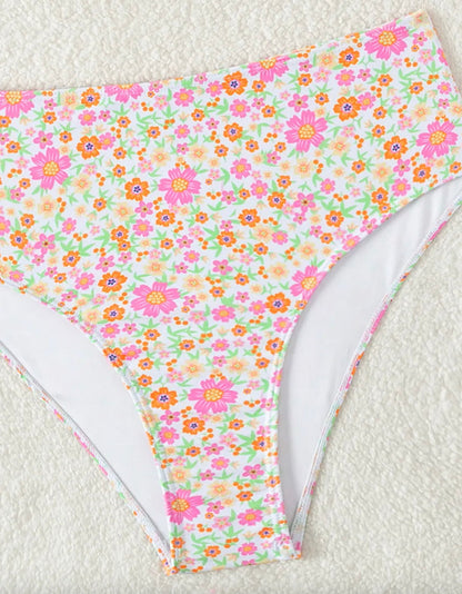 Maillot de bain taille haute pour femme Bohème Fleur avec motif floral – Maillot élégant et confortable pour l'été
