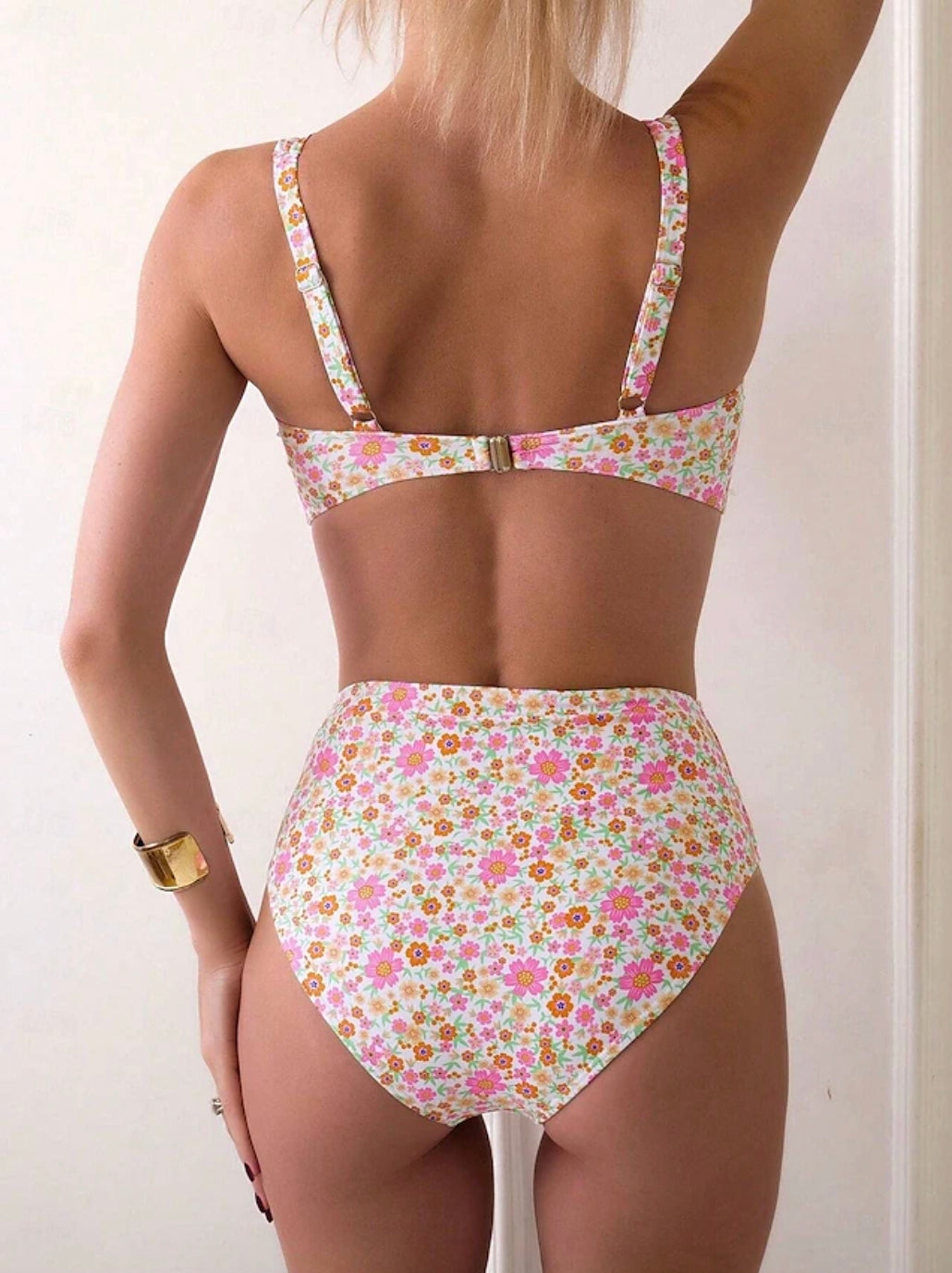 Maillot de bain taille haute pour femme Bohème Fleur avec motif floral – Maillot élégant et confortable pour l'été