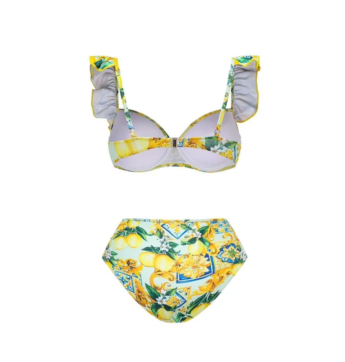 Ensemble maillot de bain bohème fleuri pour femme avec jupe et détails en dentelle – Floral et élégant pour l'été