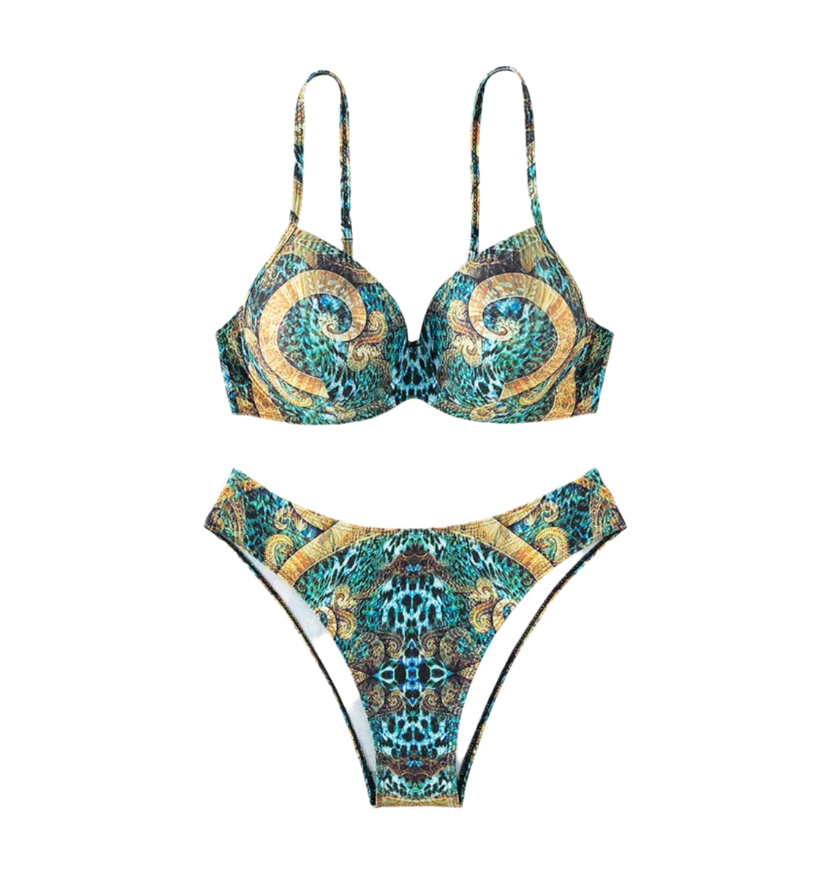 Bikini Totémique Tribal Femme – Maillot de bain sexy à motif animalier, Confortable et Élégant, Tailles S à XL
