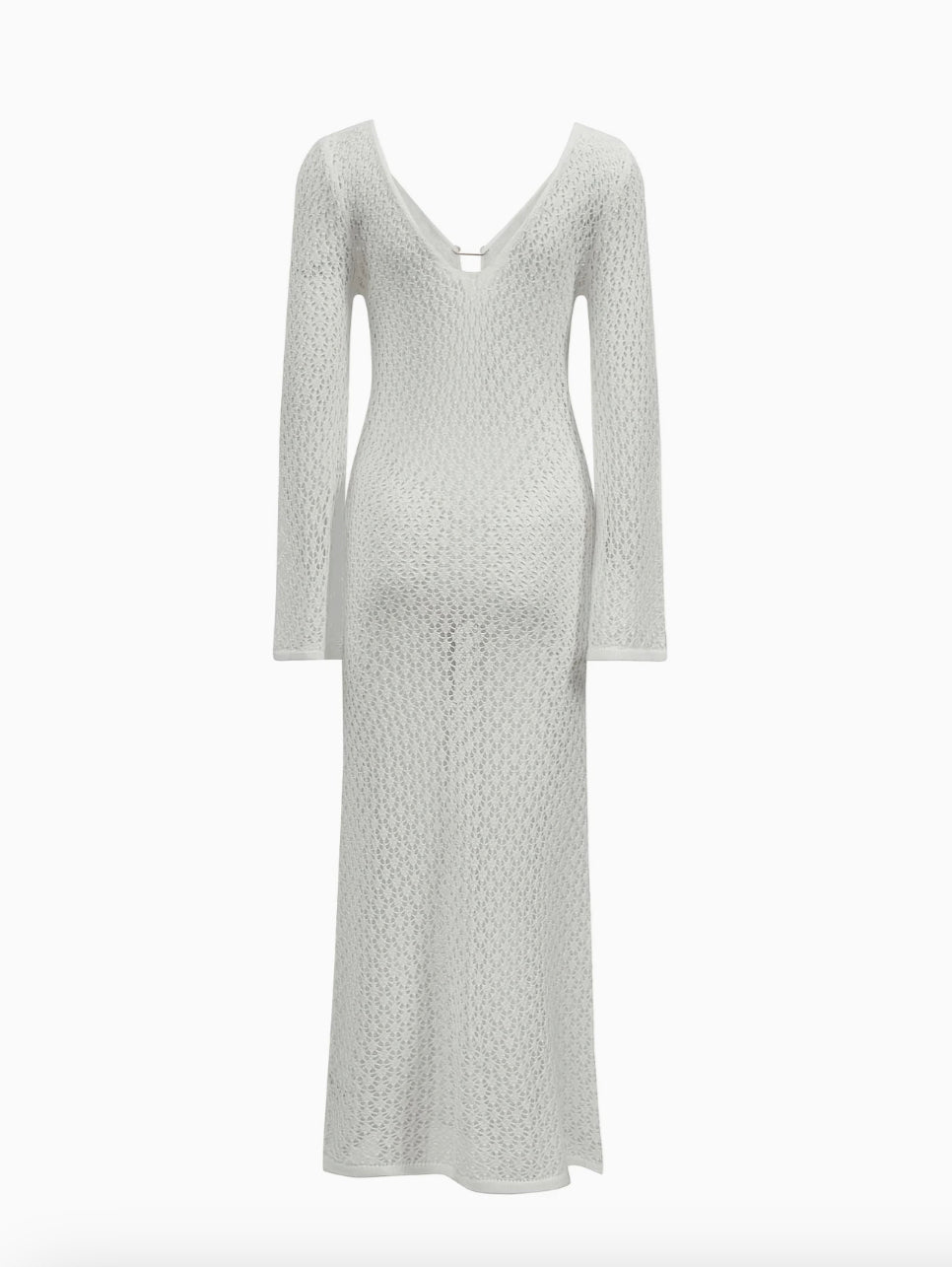 Long Chic Evening Dress in Jersey with Bold Cutouts and V-Neck – Elegant and Sexy for Women