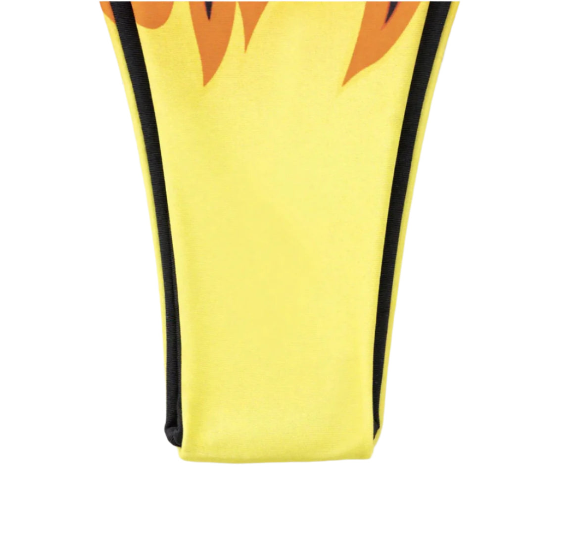 Bikini pour femme à motif flammes bohème – Maillot de bain deux pièces éclatant pour l'été, tissu léger et flatteur
