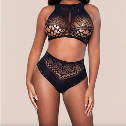 Bikini taille haute pour femme avec découpes audacieuses - Maillot de bain élégant et confortable pour la plage et la piscine