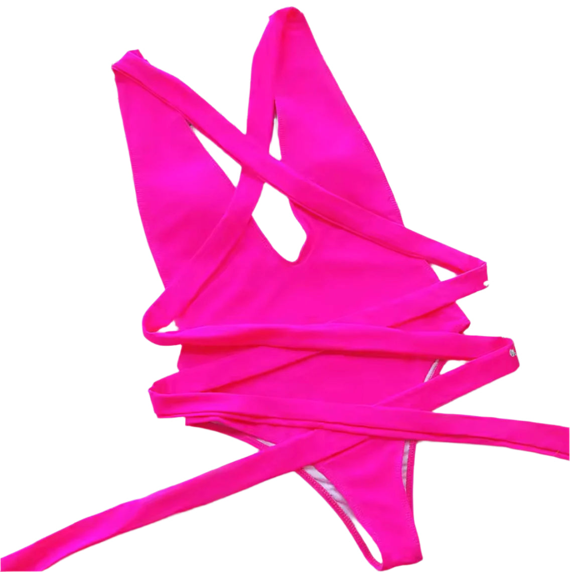 Maillot de bain une pièce pour femme avec laçage profond – Style bohème chic, décolleté plongeant, design enveloppant