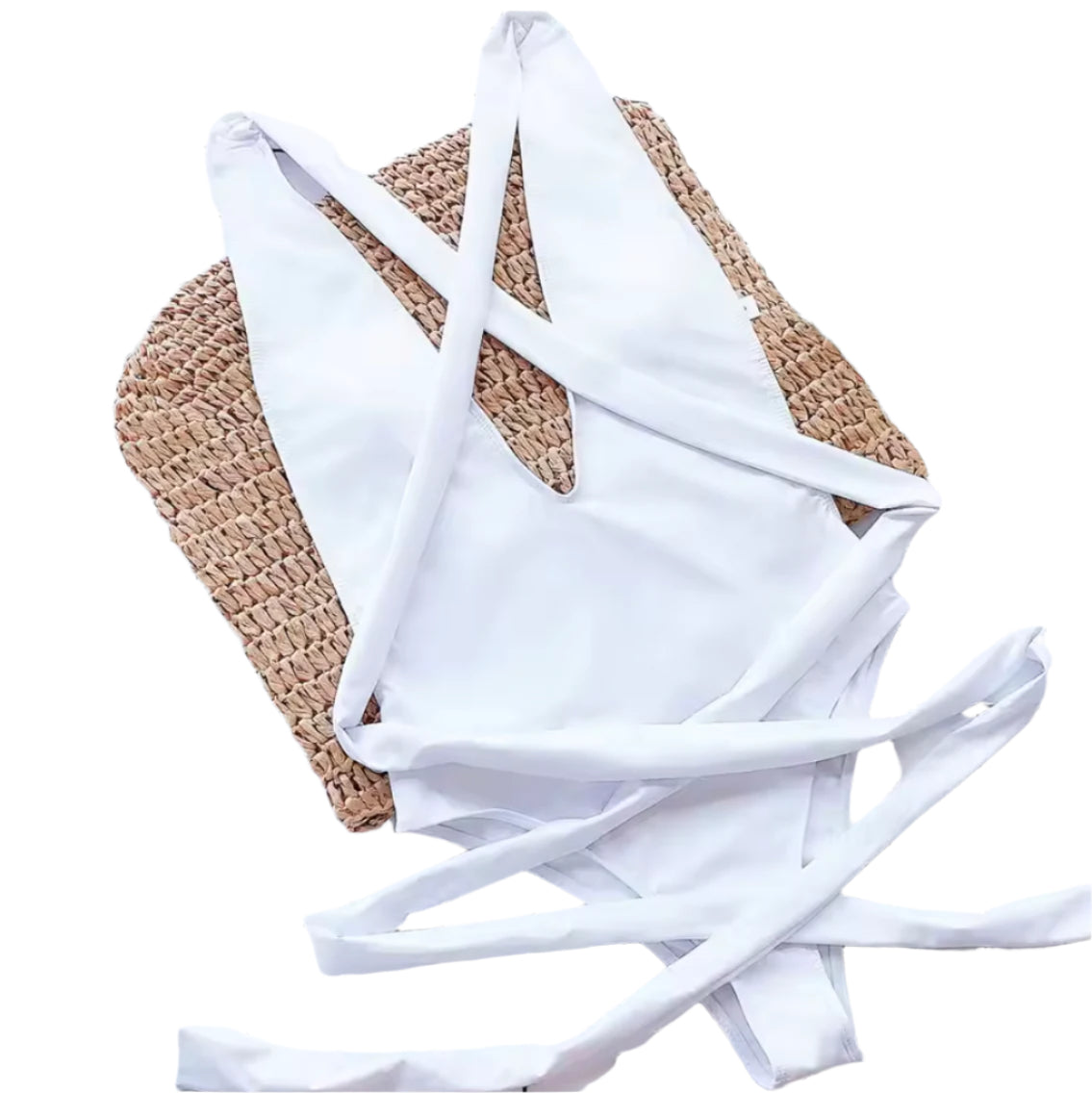 Maillot de bain une pièce pour femme avec laçage profond – Style bohème chic, décolleté plongeant, design enveloppant