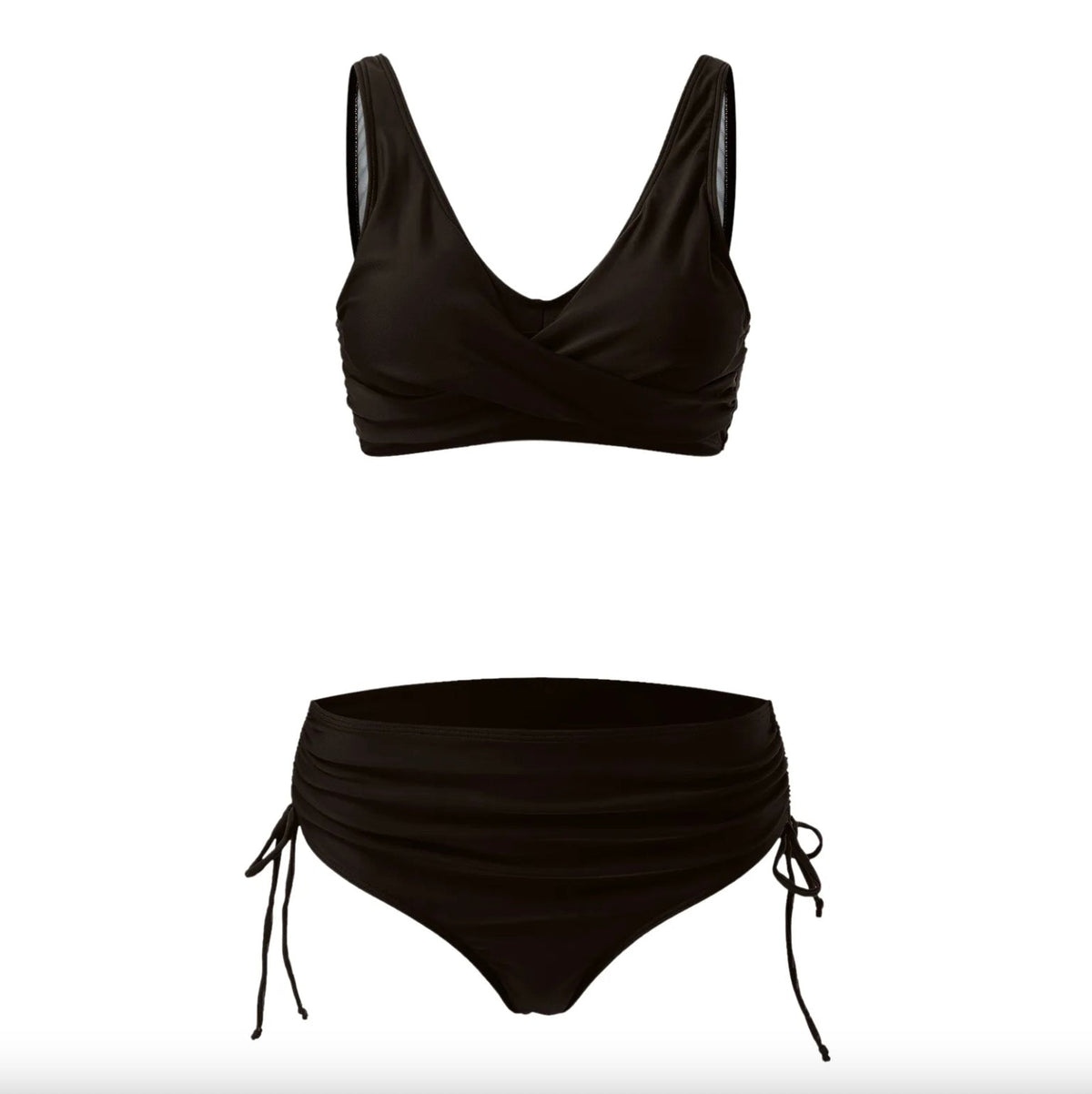 Bikini taille haute élégant pour femme en tissu résistant à l'eau – Maillot de bain chic pour la plage et la piscine