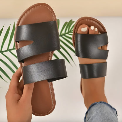 Women's Black Sandals Size 38 Synthetic Minimalist Summer Comfort