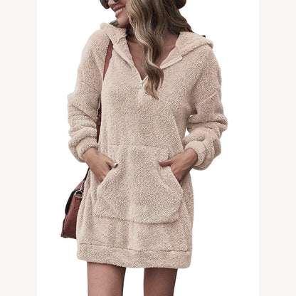 Robe longue décontractée pour femme avec capuche en coton doux – Confort et élégance pour un style citadin
